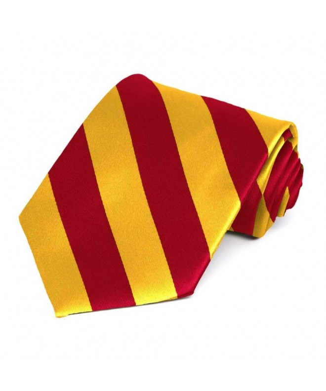 Red Golden Yellow Striped Tie