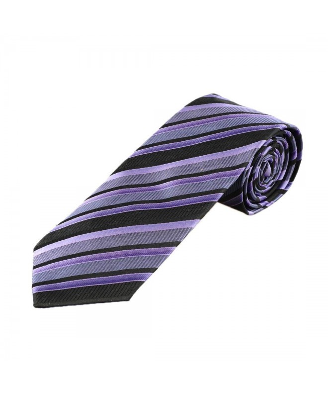 Eeleva Striped Lavender Necktie 1056