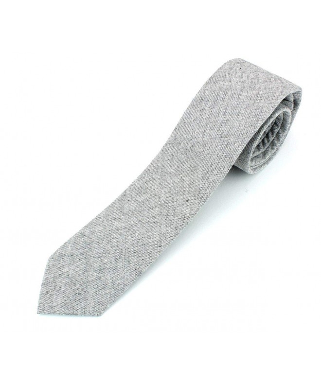 Chambray Cotton Necktie Textured Distressed