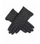 Womens Quilted Leather Winter Gloves
