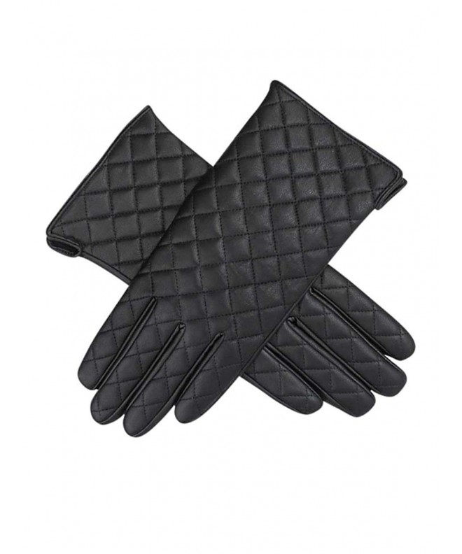 Womens Quilted Leather Winter Gloves