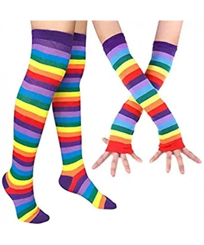Fashion Colorful Thigh high Stockings Fingerless